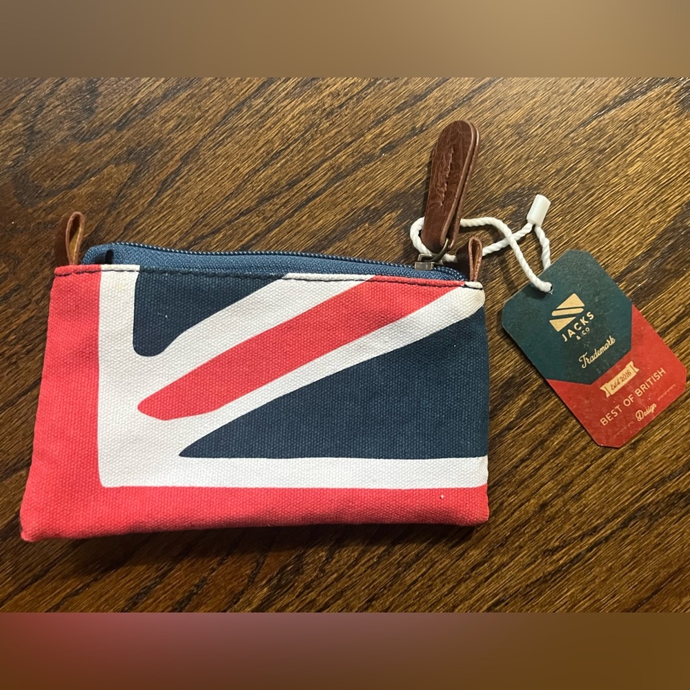 NWT Jacks & Co: Best of British 
Union Jack Canvas Pouch